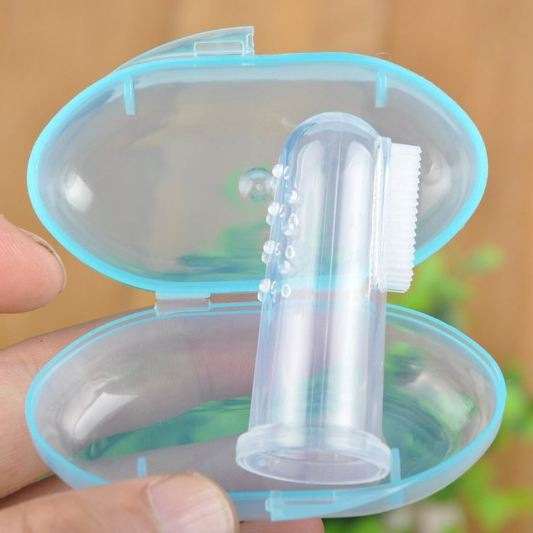 Rubber finger sale toothbrush for babies