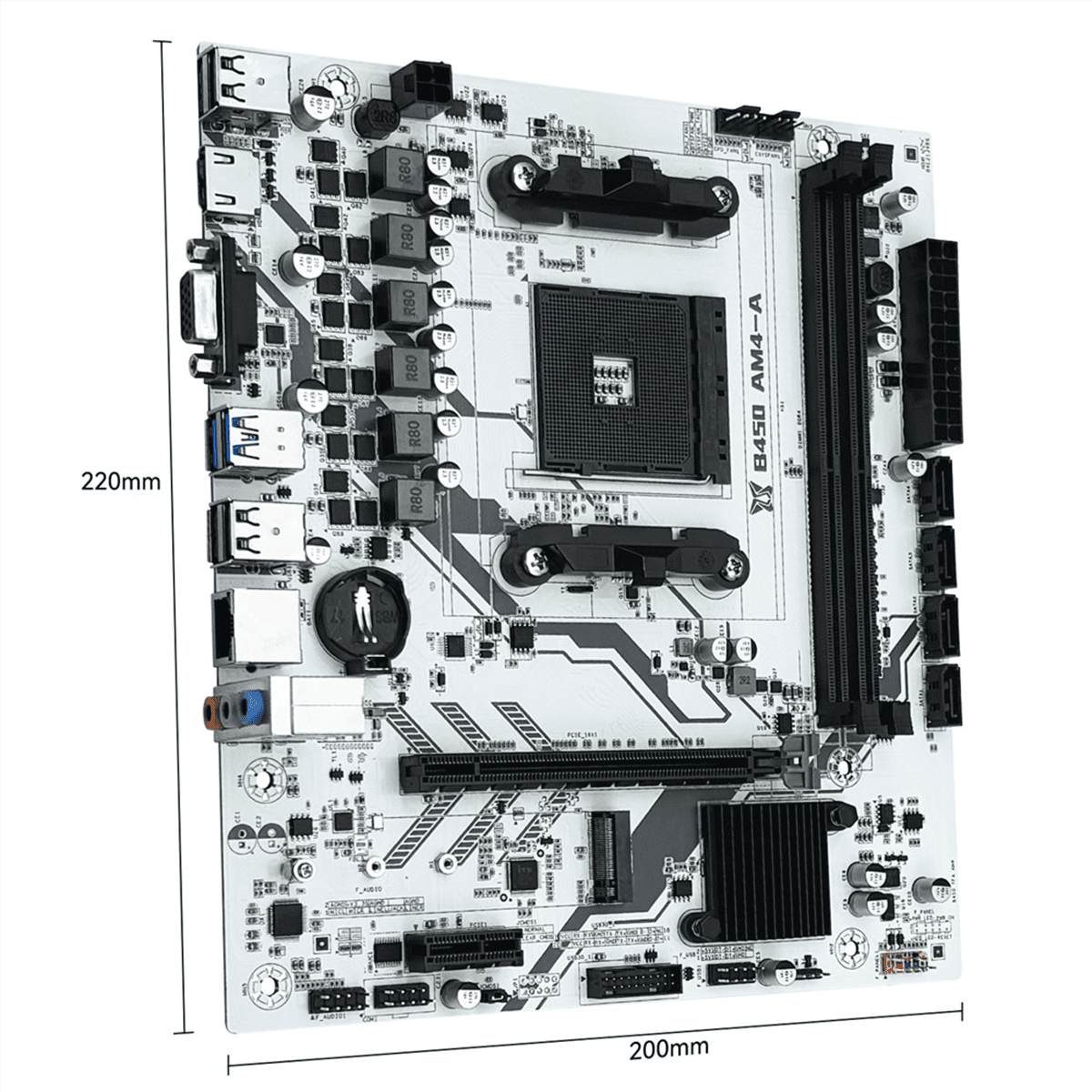 B450 Motherboard for  Processor Dual-Channel DDR4 Memory AM4 Mainboard M.2 NVME (Supports Ryzen 5500 5600 5600G CPU)