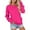 Hot Pink, variant on Bibifish Womens Sweatshirts V Neck Solid Pullover Sweatshirts Soft Long Sleeve Casual Tops Daily Wear And Sports Comft Oversized Tops With Pocket