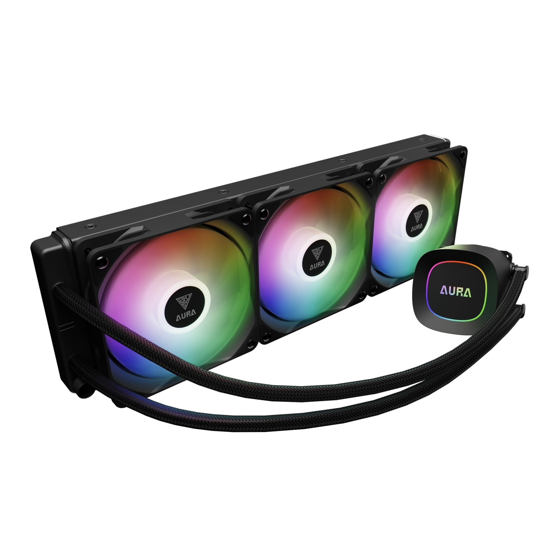 Gamdias AURA GL360 Lite 360mm CPU Liquid Cooler All-In-One with PWM Fans and 5V 3-Pin ARGB for Computer Cooling
