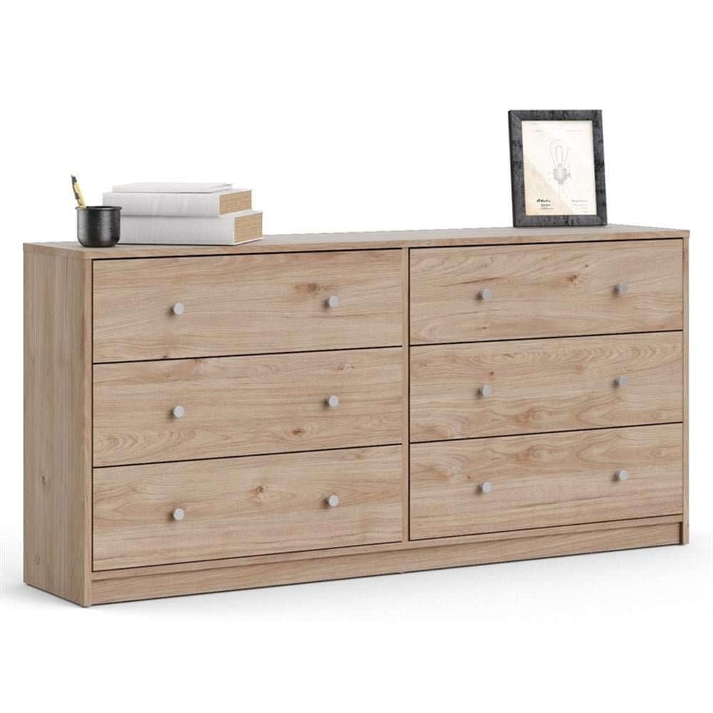 Pemberly Row 2PC Dresser and Nightstand Bedroom Set in Jackson Hickory