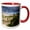 Red/White, variant on 3drose, Spain, Andalusia, Ronda., 15oz Two-tone Blue Mug