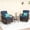 Navy, variant on 3-Piece Outdoor Wicker Patio Bistro Set, 2 Swivel Rocker Chairs with Cushions and Side Table for Garden & Deck