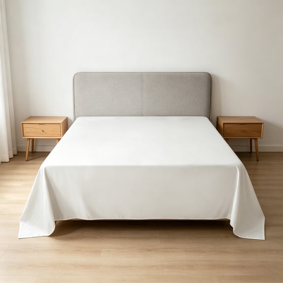 Kdkad Waterproof Flat Sheet 63x90.5in Polyester Mattress Protector with Breathable TPU Layer, Leakproof Bed Cover Easy Clean Stain Resistant for Home Dorm
