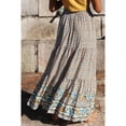 thumbnail image 3 of Jupe Maxi Plissée Taille Haute Élastique à Imprimé Floral Boho pour Femmes, 3 of 11