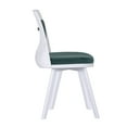 thumbnail image 5 of Dining Chairs Set of 2 Backrest Chair, Upholstered Side Chairs with Wood Legs for Dining Room, Kitchen, Living Room, Green, 5 of 10