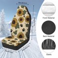 thumbnail image 7 of Uorisanigo Car Seat Cover Front for Cars, Plush Flurry Sunflower Dog Paw Print Seat Covers for Cars, Soft and Comfortable Accessories for Auto Trucks Van SUV, 2 Packs, 7 of 7