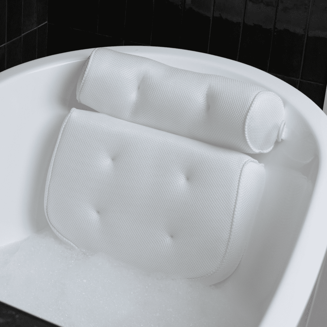 Hi Peach Layne Comfort Cloud Bath Pillow, White (1.76 lbs)