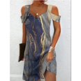 thumbnail image 1 of Robe de Soirée de Mode pour les Femmes Été Élégante Robe Imprimée Florale Décontractée Dame A-Line Robe, 1 of 7