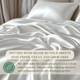 thumbnail image 5 of More Cooling Than Cotton - Perfect for Hot Sleepers & Sensitive Skin - 100% Tencel Lyocell - King Sheet Set , Softer Than Silk Fibers , Eucalyptus Sheets - Infused with Silver for Anti-Odor, 5 of 8
