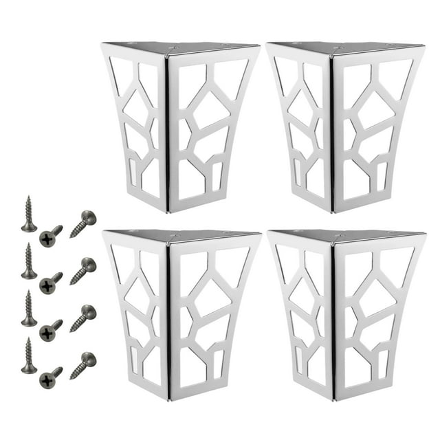4 piezas de patas de muebles con patrón hueco, patas de gabinete con patrón hueco, patas de soporte para gabinete, tocador, sofá, decoración del hogar