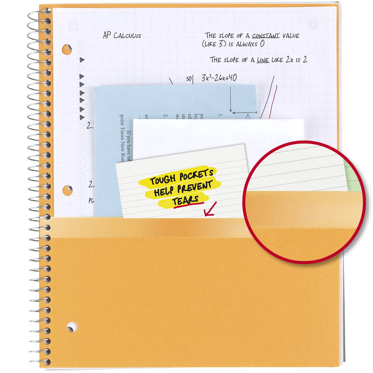 Five Star® 1 Subject 200pg Quad Notebook, Blue