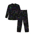 thumbnail image 2 of Kll Dinosaur Sleepwear Mens Flannel Pajamas,Long Cotton Pj Set, 2 of 9