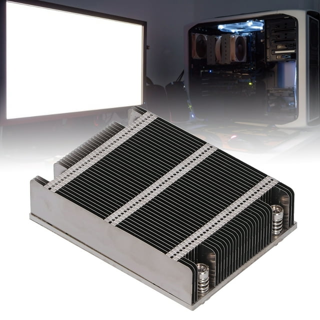 DISIPADOR Térmico de la CPU de la Computera, Enfriador de cpu fácil conductión de calor pasivo de la computadora estrecha 1u para cpu de computadora para lga 2011