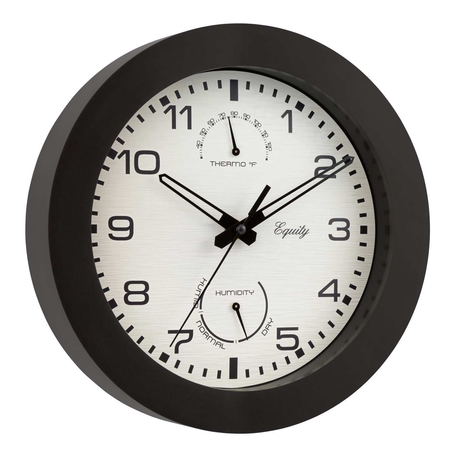 Equity 10-Inch Indoor/Outdoor Waylon Quartz Wall Clock, 10", Brown. 29005