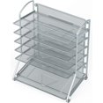 thumbnail image 3 of shiyou-SimpleHouseware 6 Trays Desktop Document Letter Tray Organizer, Silver, 3 of 4