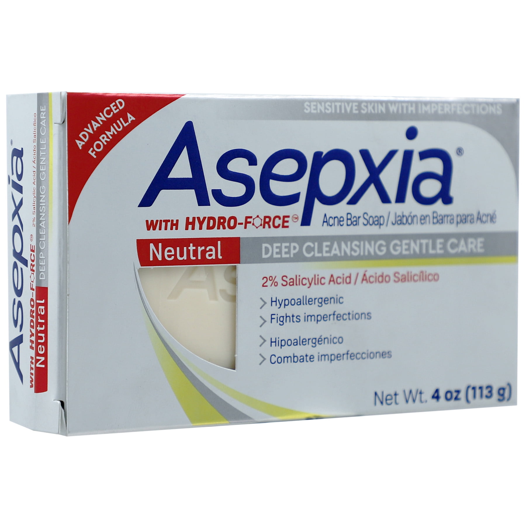 (2 pack) Asepxia Cleansing Bar Soap Neutral, Gentle, Soft, Eliminates Dust and Impurities, Helps Fight Acne, Cleansing Bar Soap, 4 Oz