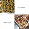 thumbnail image 6 of Placemats Set of 4, Sunflower Woven Placemat, Linen Place Mats for Kitchen/Dining Tables, Summer Floral Botanical Watercolor Yellow Green Washable Table Mats for Party, 6 of 8