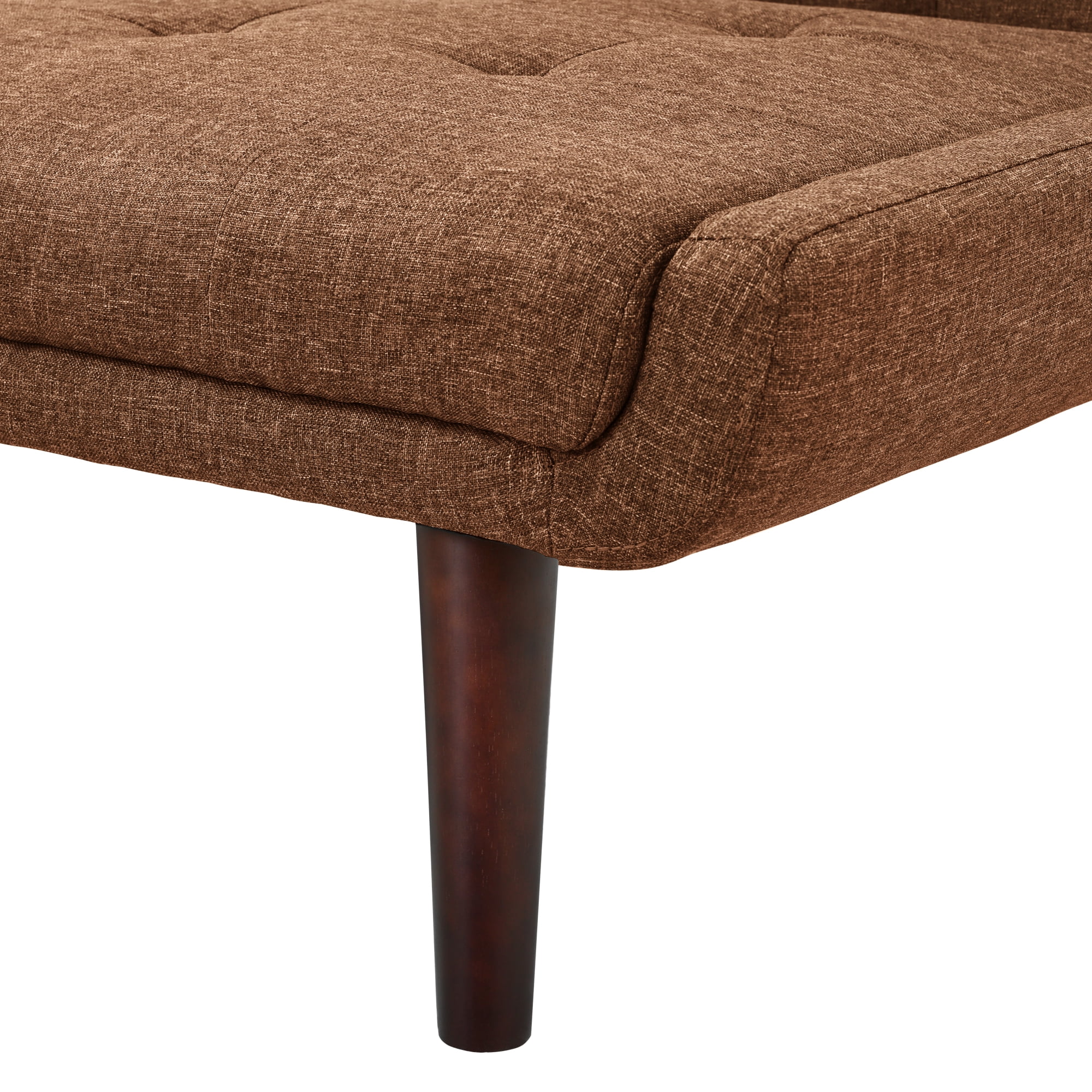 Jopat 63" Convertible Futon Sofa Bed,Modern Loveseat Sleeper Sofa Couch with 5-Position Adjustable Backrest for Small Spaces,Living Room,Brown