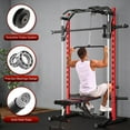 thumbnail image 4 of VIBESPARK Smith Machine Squat Rack, All-in-One Power Rack Cage with LAT-Pull Down System & Cable Machine, Power Cage with Barbell Bar, Weight Storage and More Attachment for Home Gym Workout, 4 of 8
