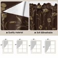 thumbnail image 5 of Brown Floral Swag Valances for Windows 2 Pack, Kitchen Window Curtains 36 Inch Length, Vintage Spring Botanical Flowers Privacy Swag Curtains for Living Room/Bathroom with Rod Pocket 36"x36", 5 of 8