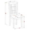 thumbnail image 5 of East West Furniture Monza 3-piece Dining Table Set in Buttermilk and Cherry, 5 of 5