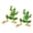 Green, variant on Shaped Ear Studs Adorable Frogs Earrings Alloy Materials Trendy Accessories Jewelry for Women