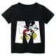 thumbnail image 3 of Camiseta de algodón con combinación de letras y nombre personalizada para niños, camiseta de manga corta con fuente ABCDEF de Disney Mickey Mouse, 3 of 5