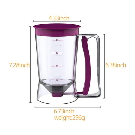 

Plastic Pancake Dough Dispenser for Cupcake Waffle Funnel Cake/Dough Dispenser Batter Pourer Muffin Baking Tools C013