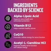 Force Factor Daily Relief Nerve Support Soft Chews with Alpha Lipoic Acid & B Vitamins, 30 Mixed Berry Flavor