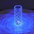 thumbnail image 4 of Paquete de 1 lámpara de cristal, lámpara de mesa de diamante rosa, 16 colores con control táctil y remoto, decorativa recargable por USB, 4 of 5