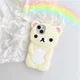 thumbnail image 3 of Funda de silicona suave con dibujos animados en 3D de oso rosa kawaii para iPhone 14, 13, 11, 15 Pro Max, 12 Mini, XS, XR, X, 8, 7 Plus, SE 2020, funda divertida, 3 of 5