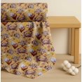 thumbnail image 4 of Soimoi Orange Cotton Poplin Fabric Crab,Shell & Coral Ocean Print Fabric by the Yard 42 Inch Wide, 4 of 7