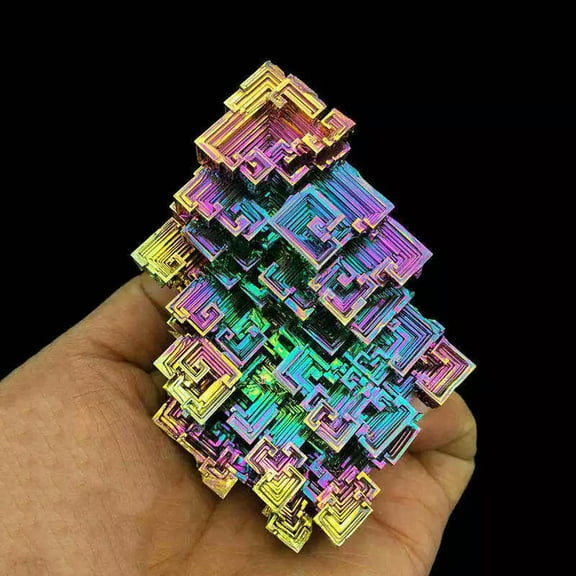VIVIDELLE 30g Natural Aura Rainbow Quartz Crystal Cluster Titanium Bismuth Stone Specimens