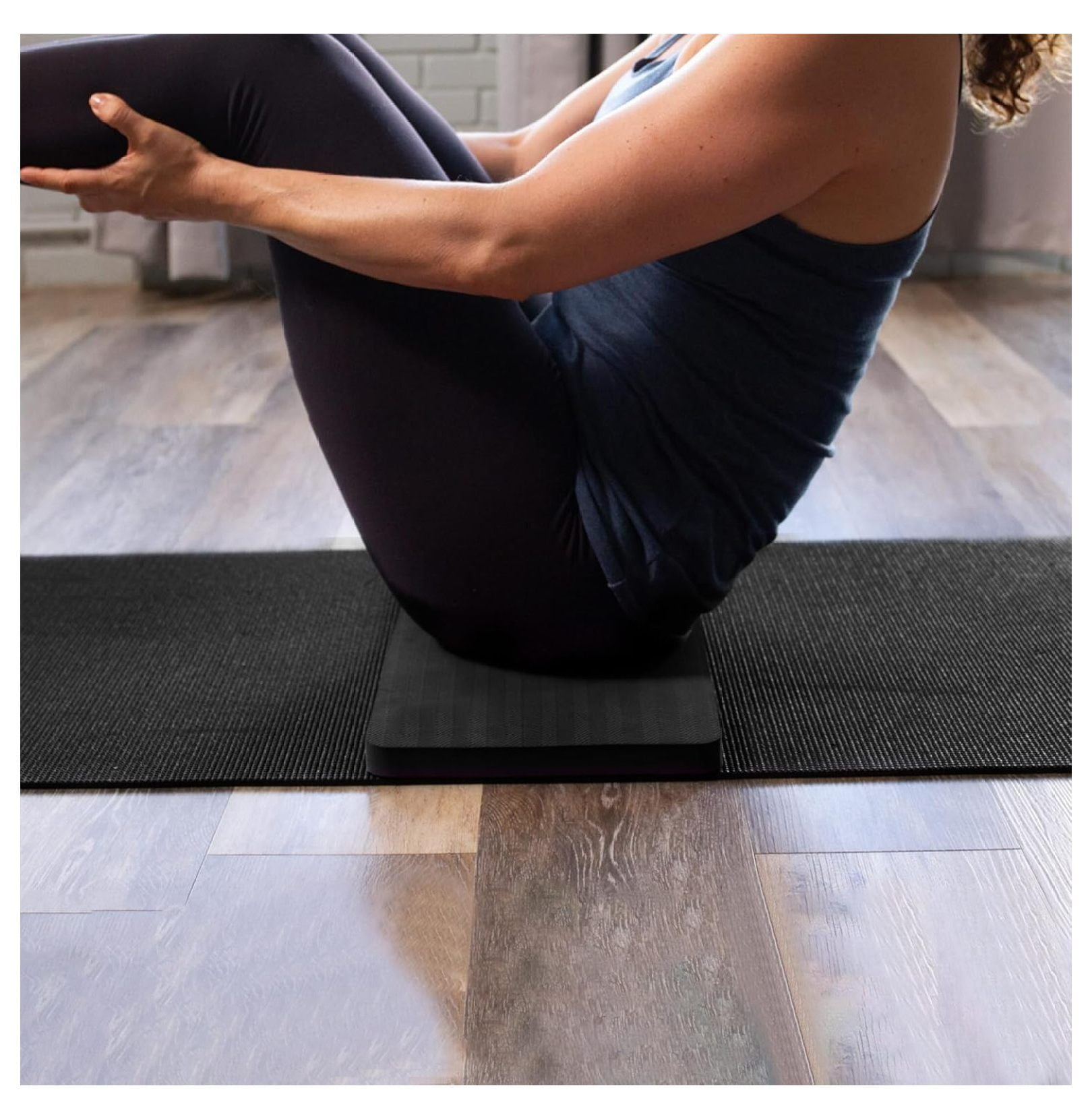 Yoga Mat with Knee Pad - 71x24 Inch Extra Thick Non-Slip Mat for Yoga, Pilates & Fitness - Includes Carrying Strap & Cushion - Home, Studio, Gym
