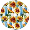 thumbnail image 1 of FMSHPON Sunflower Xmas Christmas Tree Skirt Stand Mat for Holiday Party Decoration Indoor Outdoor 36 inches, 1 of 6