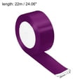 thumbnail image 2 of Unique Bargains 1.5" Wide 24 Yards Satin Ribbon Single Side Craft Roll Decoration Reddish Purple, 2 of 6