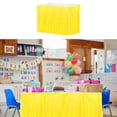 thumbnail image 4 of Faldas de Mesa de Tinsel con Flecos de Foil Metálico Uxcell para Fiesta Amarillo Claro, 4 of 7
