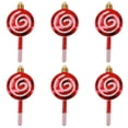 thumbnail image 2 of Lingouzi Red Lollipop Christmas Tree Pendant- 6 Christmas Gold Powder Plastic Candy for Christmas Candy Party Home Decorations ,Small Gifts For Children, 2 of 7