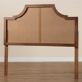 thumbnail image 6 of Pemberly Row Ash Walnut Finished Wood and Rattan King Size Headboard, 6 of 8