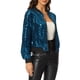 thumbnail image 4 of CHAQUETA DE LENTEJUELAS PARA MUJER INSPIRE CHIC CON CIERRE DE CREMALLERA Y BOLSILLOS OCULTOS, 4 of 6
