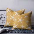thumbnail image 2 of Pillow Covers 18x18 Set of 2, Yellow Starfish Coastal Square Throw Pillow Covers for Couch/Sofa/Living Room, Summer Beach Nautical Sea Ocean Decorative Soft Pillowcases for Couch Throw Pillows, 2 of 7