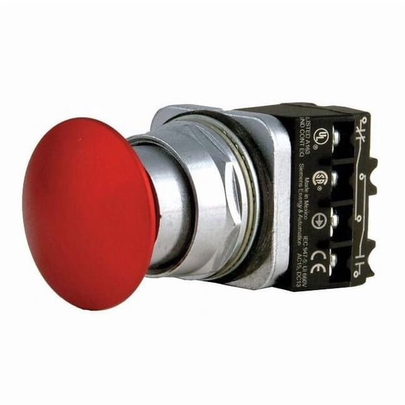 Siemens Push Button Operator, 30 mm, 1NO/1NC, Red 52BP2A2A