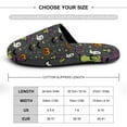 thumbnail image 2 of Fantasy Ghost Pumpkin Bat Witch House Slippers for Woman Men Warm Fannel Slipper Non-Slip TPR Slides Slippers 7.5-8.5, 2 of 8