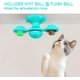 thumbnail image 3 of Juguete interactivo con forma de molino de viento para gatos, con bandeja giratoria y hierba gatera, para morder y bola LED (azul), 3 of 5
