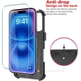 thumbnail image 7 of Diverbox Phone Case for iphone 16 Plus with Screen Protector, Heavy Duty Protection Shockproof DropProof Cover Compatible with MagSafe - Black, 7 of 7