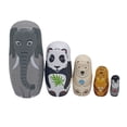 thumbnail image 1 of Animal Matryoshka Elephant Panda White Bear Russian Nesting Dolls Toy, 1 of 8