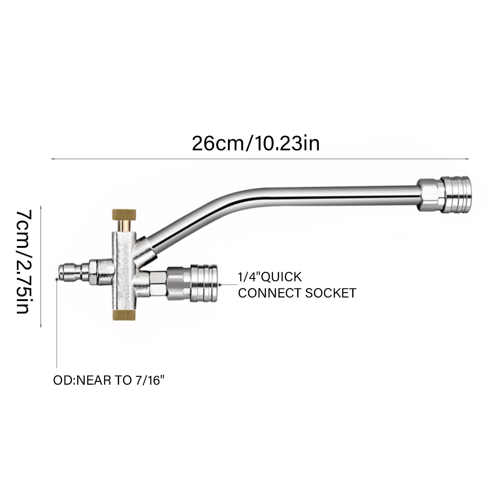 Double Lances Pressure Washer Wand with Quick Connection & 5 Stainless Steel Nozzles Tip Suitable for Efficient Cleaning