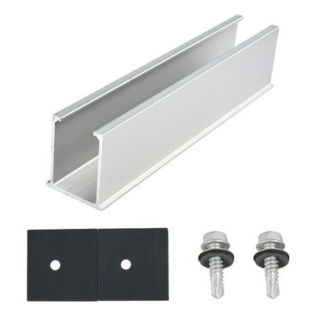 

BUYISI Solar Modules Rail Bracket Trapezoidal Sheet Flat Roof PV Mounting Rail 20CM