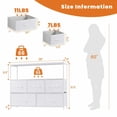 thumbnail image 4 of Yardi Yarda Five drawer cabinet with 1-layer storage rack, Tall Dresser with Fabric Storage Tower and Wooden Top for Indoor as Living Room, Bedroom, White, 4 of 9